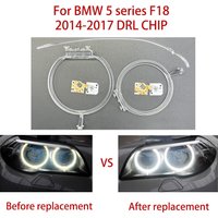 Auto LED Lichtquelle Chip Laufende Vorschaltgerät Angel Eye Lichtleiter Streifen Für BMW 5er F10 F18 2014-17 Auto DRL CHIP Licht Stirn