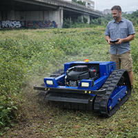 Customized Remote Control Lawn Mower Industrial 4-Stroke 45° Slope Climbing CE/EPA Certified Durable And Stable