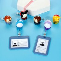 3D Cute Cartoon ID Card Holder Scalable Toggle Clip Employee Card Doctor Nurse Chest Card Student Bus Card Holder