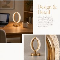 Rechargeable Acrylic Touch Desk Lamp, Adjustable Brightness Table Light, Creative Design Bedside Night Light, Lighting Fixture