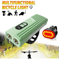 AliExpress LED Bicycle Light USB Rechargeable Lamp Colorful Side Light Headlight with Battery Display for Cycling Night Safety Warning