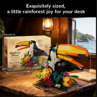 Toucan & Flowers Building Kit, Rainforest Themed Assembly Toy, Perfect Gift for Nature Lovers & Bird Enthusiasts