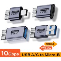 USB C to Micro B Type C Male to Female Adapter Type-C USB3.0 Micro B Connector for External Hard Drive Disk HDD Cable Adapter