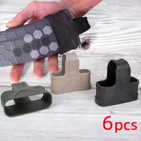 6PCS 5.56mm Fast Magazine Rubber Holster for M4 M16 AR15 AK GL 17 M9 Mag Pouch Sleeve Rubber Slip Cover Hunting Gear