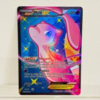 Pokemon Mew EX RC24/RC25 English Card Holographic Foil Texture DIY Premium Anime Collection Card