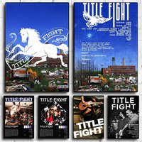 Hot Popular Punk T-Title Fight Poster Modern Minimalist Wall Art Prints for Bedroom Living Room Aesthetic Room Decor Gift