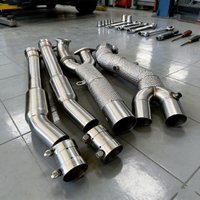 For BMW M3 M4 G80 G82 3.0T 2021-2023 Stainless Steel Exhaust Middle Pipe with Insulated With Resonator sports car exhaust