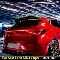 Rear Roof Tail Wing For Seat Leon MK4 Ⅳ FR TSI TDI 4-Door Hatchback 2020-2025 Gloss Black Maxton Style Rear Spoiler Wing Caps