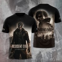 Hip Hop Rock Resident Evil 3D Print T-shirt Men Women Fashion Short Sleeve Tops Tees Street Plus Size Vintage Apparels
