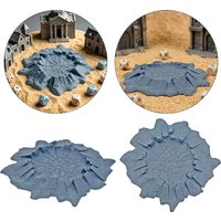 Craters Scatter Terrain For Wargame Miniature Scenery D&D Tabletop Miniatures Scatter Terrain Scenery Compatible With Wargame