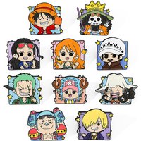 10 Pcs Cartoon Brooch Cute Monkey D. Luffy Tony Tony Chopper Enamel Pin Metal Badge Jewelry Clothing Backpack Accessories Gift