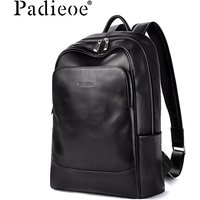 First-layer cowhide casual backpack, fashionable genuine leather, luxury light-weight dual-shoulder bag, men's business trendy o