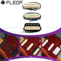 Zestaw przetworników gitarowych FLEOR HSS Alnico 5 Humbucker + Single Coil, przesunięte do siebie przód-nazajem, do gitary SSH ST