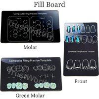 3Sizes Dental Composite Resin Filling Practise Template Teeth Morphology Board Anatomical Model Study Board