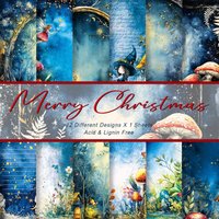 12pcs Magic Forest Fantasy Design Craft Paper For Diy Projects,Scrapbooking,Card Making,Home Party Decor,Artistic Gift Wrapping