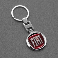 3D Metal Car Styling Keychain Key Chain KeyRings Accessory For FIAT 500 Ducato Panda Grande Punto Tipo Abarth Pulse Strada 600
