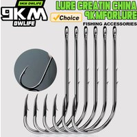 9KM Baitholder Fishing Hooks Sea Barbed Fishing Lures Shank Beak Live Bait Holder Carp Fishing Jig Worm Hooks Accessories Tackle