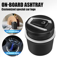 Car LED Ashtray Flame Retardant Cigarette Storage Cup Accessories For Honda Mugen Accord Civic Vezel CRV Jazz City HRV Insight