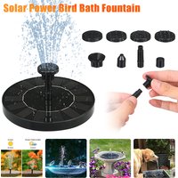 Floating Solar Pump Fountain 7V/1W Solar Panel Powered Fountain with 6 Spray Heads for Pond Swimming Pool Outdoor Garden Decor