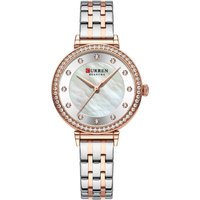 CURREN Top Brand Ladies Simple Fashion Quartz Watch Stainless Steel Classic Elegant Diamond Waterproof Ladies Watch Reloj Mujer