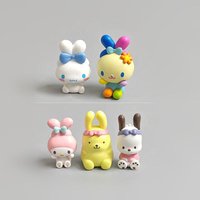 Sanrio Characters Cos Rabbit Usahana Pochacco Purin Mystery Blind Box Gifts Toy Model Anime Figure Collect Ornaments