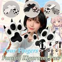 New Fursuit Furry Paw Gloves Claws Pads Cat Fox Wolf Cosplay Mittens for Halloween Comic Con Kigurumi Party Cosplay Costume