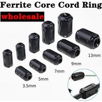 10Pcs 3.5/5/7/9/13/15mm Ferrite Core Cord Ring Durable Noise Suppressor for Power Cords & Video Cables Choke Clip Cables Tools