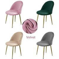 1Pc Duckbill Chair Cover Velvet Curved Back Dining Chair Covers Low Back Stretch Chair Slipcovers for Kitchen Hotel Office
