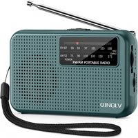 Tragbares Mini-Radio, AM-FM, batteriebetrieben, langlebig, bester Empfang mit Kopfhöreranschluss zum Laufen, Gehen, Notfall