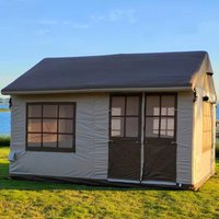 Portable 6-Person Waterproof Inflatable Camping Tent Easy-to-Set 4-Season House for Hiking Blow Air Pump Included