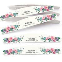 1/3/5/10Pcs Professional Wood Thin Nail File 100/180 Sandpaper Strong Thick Sanding Half Moon Lime Nail Accessories and Tools