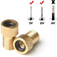 AliExpress NONE 5-50pcs Bicycle Presta To Schrader Adapter Bike Tire Valve Adapter Copper Golden Bicycle Pump Tire Valve Connectors F/V To A/V