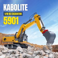 KABOLITE 1/18 5901 100S RC Excavator Remoted Digger Truck With Claw Ripper Construction Car Machine Vehicle Hobby Toys for Boys