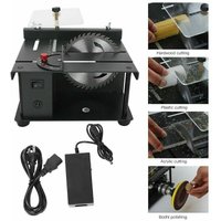 12–24 V, 200 W, Tischkreissäge, Mini-elektrischer Desktop-Sägeschwindigkeit, Winkelschwindigkeit Verstellbarer Fräser für Holz, Kunststoff, Acryl