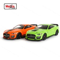 Maisto 1:24 2020 Mustang Shelby GT500 Orange Static Die Cast Vehicles Collectible Model Car Toys Gift collection
