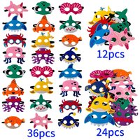 6/12/24PCS Ocean Theme Masks For Party Birthday Anniversary Wedding Dancing Party Party Decorations Party Masks