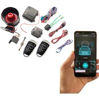 Car Auto Burglar Alarm Keyless Entry with 2 Remote Controls Door Lock Siren Wiring Harness Universal Car Alarm Security System