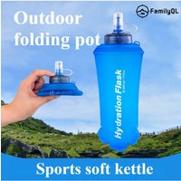 AliExpress TPU soft bottle foldable water bottle, 500ml, used for running, hiking, cycling, mountain climbing, outdoor sports soft bottle