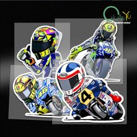 Motorcycle Stickers Waterproof Reflective Motorcycle Side Strip Sticker Front Cowl Fuel Tank Helmet Car Stickers for