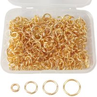 1 Box of 3-9mm Open Jump Ring Gold Silver DIY Jewelry Making Ring, Durable Accessory Suitable for DIY Handmade Products