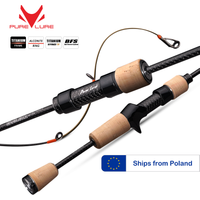 PURELURE TITANIUM-T XUL BFS Angelrute 0,5-6g Wurfgewicht 5FT 6FT für Barsch, Forelle, Bass, Spinn- und Wurfangeln, Titan-Rutenführung, F MF Action