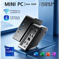 Intel Core N150 980HK Windows 11 Pro Portable Pc Computer 32GB RAM 1/2TB SSD WIFI 6 BT5.2 4K 60Hz HD Mini Gaming Office Study Pc