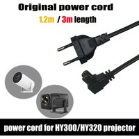 HY300 projector 1.2m 3m original extended power cord, AC cable extension , cable charging HY320 projector EU US AU UK Plug