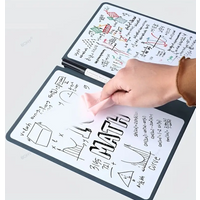 A5 Portable Reusable Whiteboard Notebook Set with Pen And Erasing Cloth Leather Memo Pad Weekly Planner for Stylish Office Use