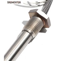 SNDHEATER 12V 24V 36V M16 élément chauffant à cartouche filetée avec écrou 12x100MM 50W/100W/200W tige chauffante basse tension pour réservoir d'eau