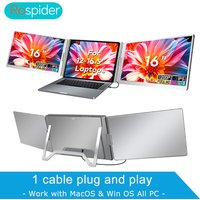 Dual Screen Display 14" to 16" Extended Multiple Monitor Laptop Sub Screen Triple LCD Extender Compatible with All PC Rospider