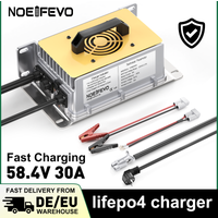 48V 30A LiFePO4 Batterieladegerät, 58,4V Smart Ladegerät für 51,2V 16S Lithiumbatterie, 0V BMS Reparaturladegerät für RV Solar Golf Cart