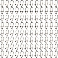 100PCS Stainless Steel Gourd Snap Safety Fast Clip Lock Pin Strong Pull Fish Hook Lure Connector Fishing Accessories Pesca