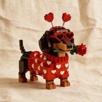 New Building Block Toys Dachshund Brick Set Dachshund Building Block Set Bernese Mountain Dog Home Decor Toy Building Bricks