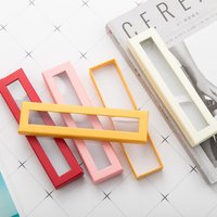 50pcs Pen Box Transparent Window Paper Packaging Gift Gel Pen Box Pencil Cases Pen Boxes Packaging Jewelry Gift Box Pencil Box